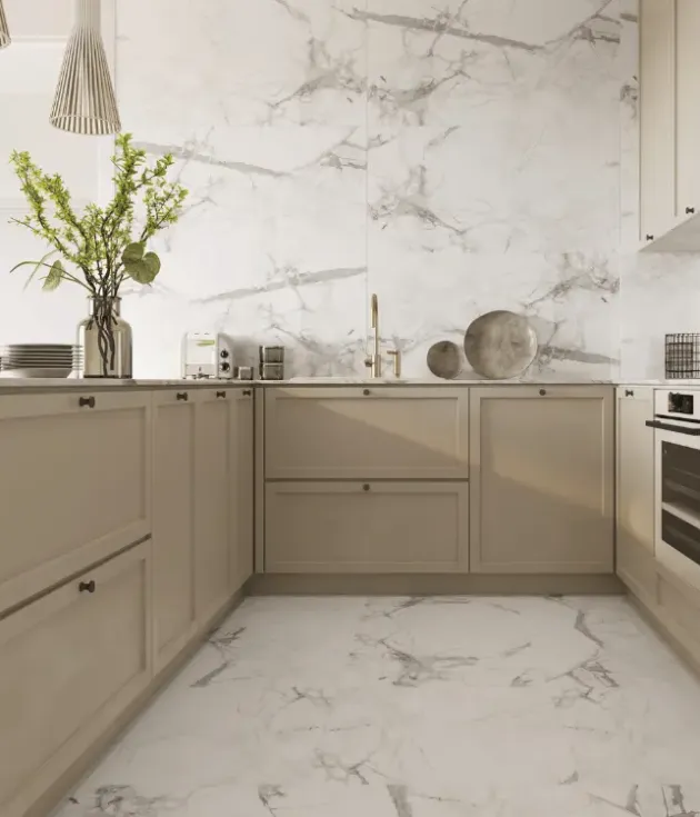 Panel SPC Frosted Marble 60x60x0,5 cm – panel SPC do wykończenia ściany w łazience