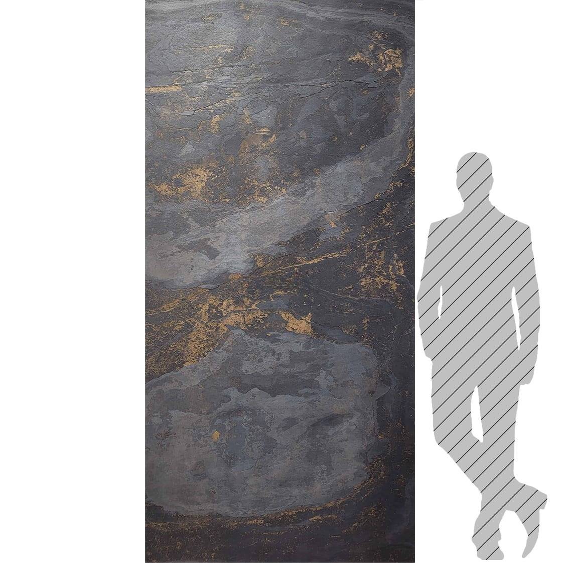 Kamień elastyczny Oslo Noir Gold 122x280x0,3 cm – kamień elastyczny na ścianę do łazienki