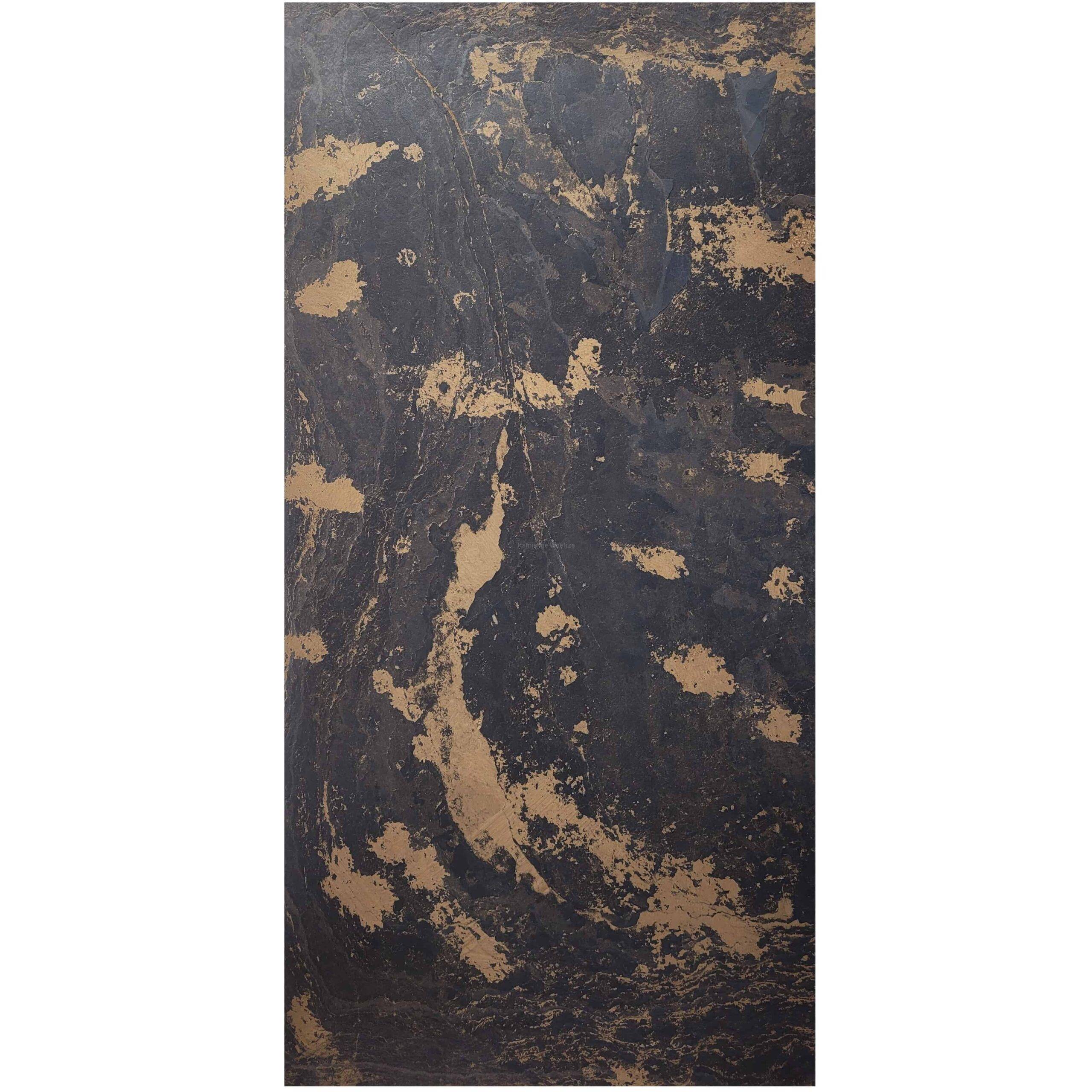Kamień elastyczny Oslo Noir Gold 122x244x0,3 cm – kamień elastyczny na ścianę do łazienki
