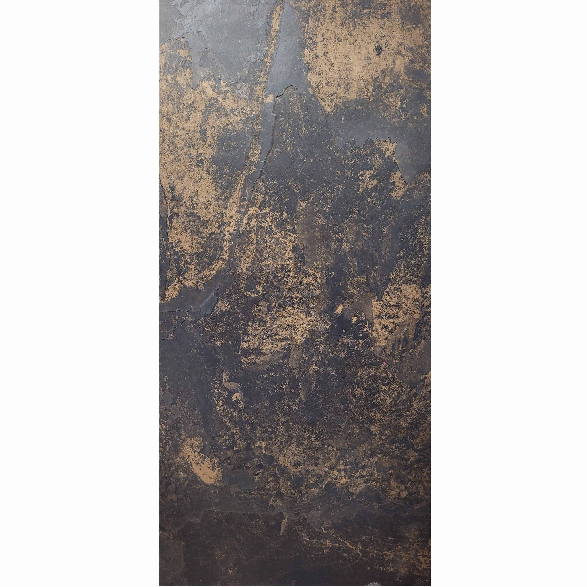 Kamień elastyczny Oslo Noir Gold 122x244x0,3 cm – kamień elastyczny na ścianę do łazienki