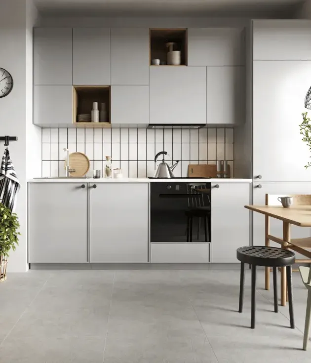 Panel SPC Industrial Gray 60x60x0,5 cm – panel SPC do wykończenia ściany w łazience