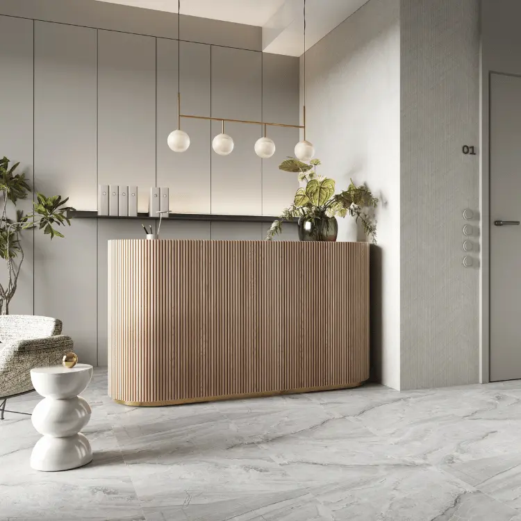 Panel SPC Malibu Gray 60x60x0,5 cm – panel SPC do wykończenia ściany w łazience