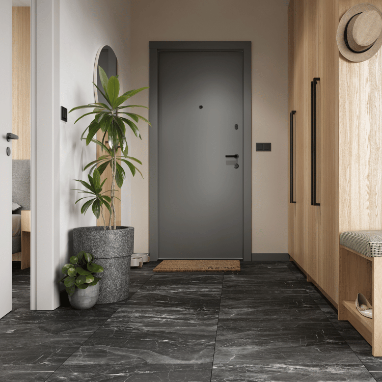 Panel SPC Zanzibar Noir 60x60x0,5 cm – panel SPC do wykończenia ściany w łazience