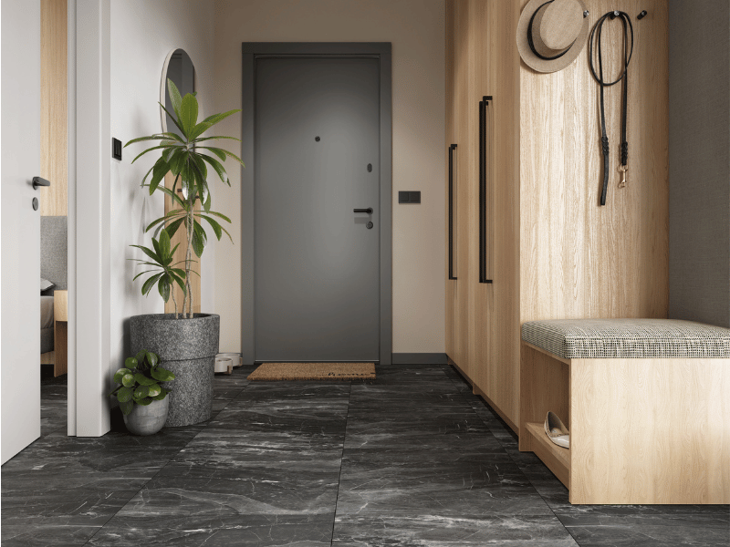 Panel SPC Zanzibar Noir 60x60x0,5 cm – panel SPC do wykończenia ściany w łazience