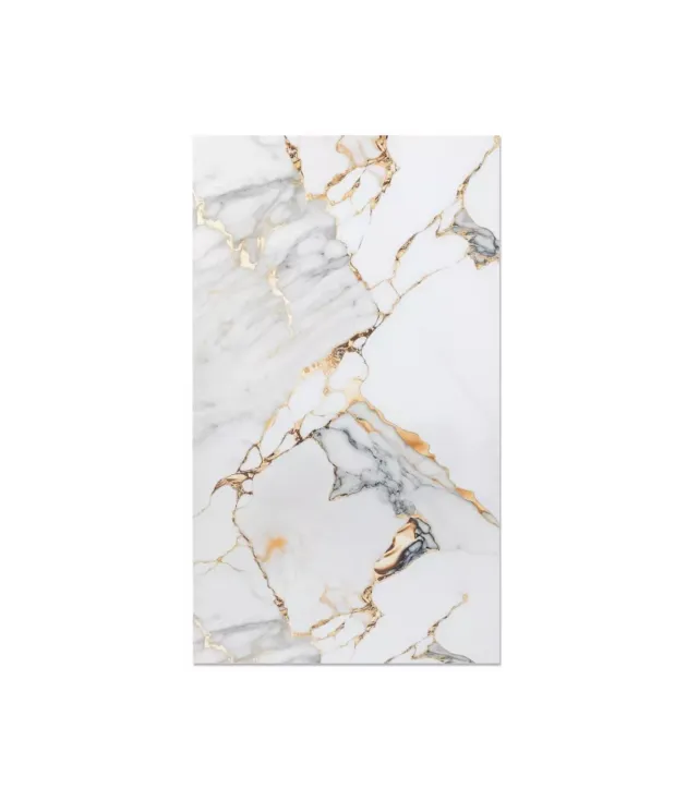 Płyta PVC Biało Złoty Marmur Połysk 280×122 cm – płyta ścienna PVC do szybkiego remontu łazienki