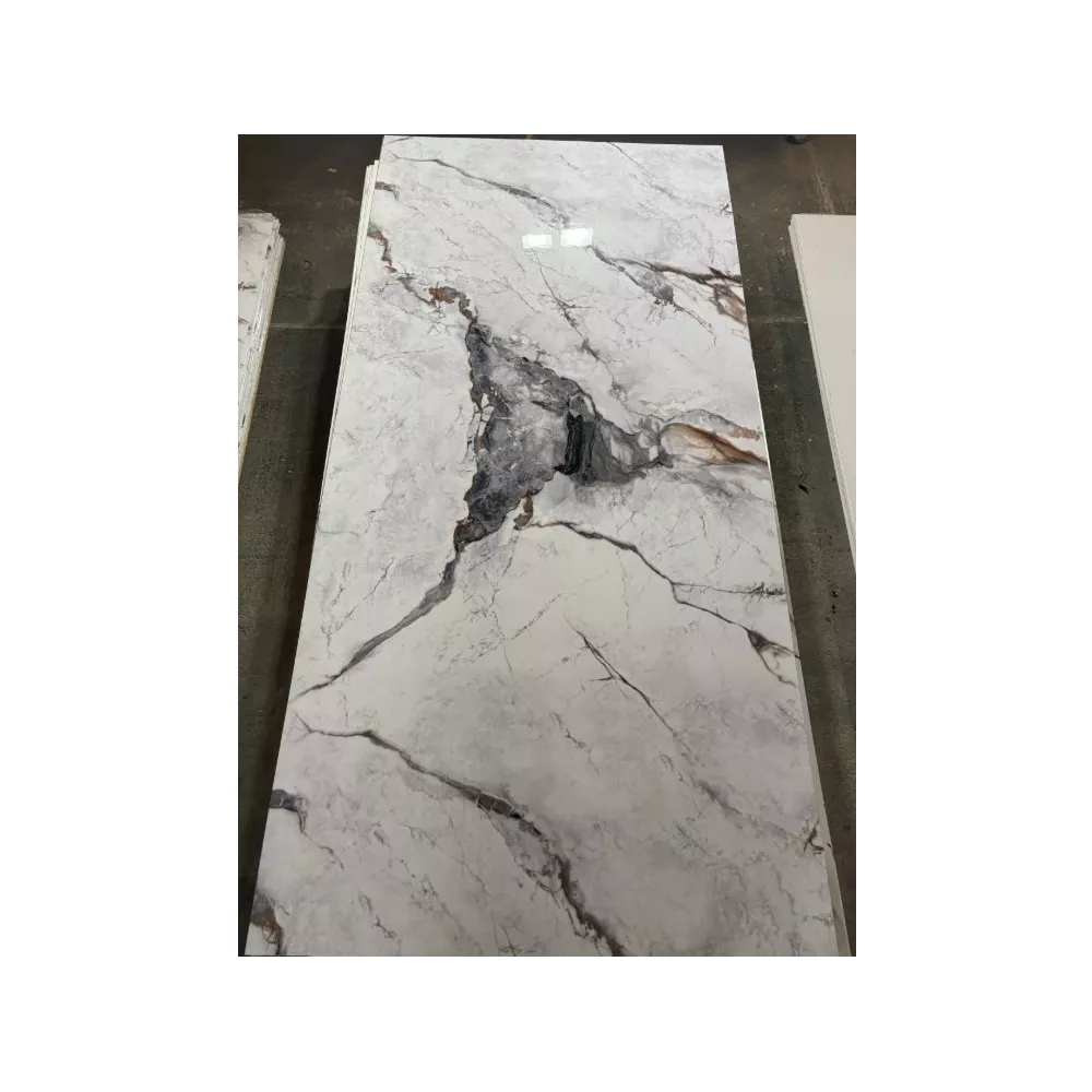 Płyta PVC Burzowy Marmur Połysk 280×122 cm – płyta ścienna PVC do szybkiego remontu łazienki