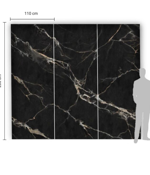Płyta węglowa Galaxy Night Gold Mat 280x110x0,5 cm (kontynuacja wzoru) – płyta węglowa do eleganckiego wykończenia łazienki