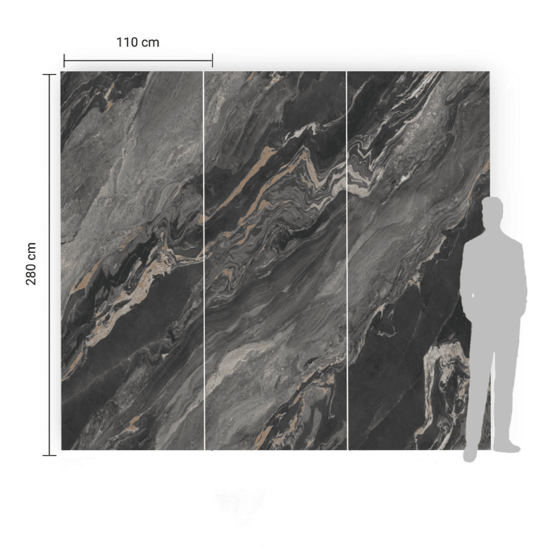 Płyta węglowa Smoky Marble Mat 280x110x0,5 cm (kontynuacja wzoru) – płyta węglowa do eleganckiego wykończenia łazienki