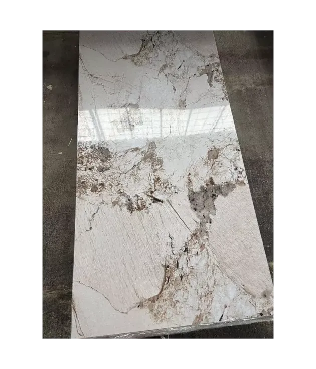 Płyta PVC Beżowy Kamień wersja B Połysk 280×122 cm – płyta ścienna PVC do szybkiego remontu łazienki
